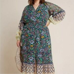 Anthropologie Maeve Floral Maxi Dress 3X